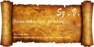 Szerdahelyi Viktor névjegykártya