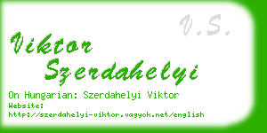 viktor szerdahelyi business card